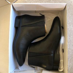Nine West Black Leather Ankle Boot NWT